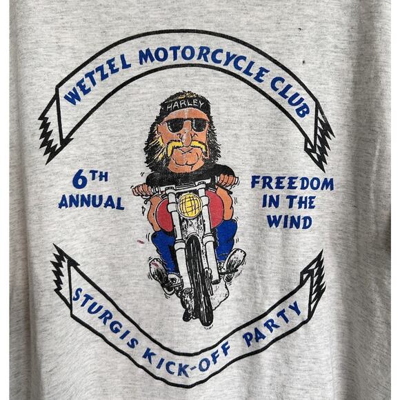 VTG Wetzel Motorcycle Club T-Shirt - Harley Davidson Sturgis Biker Hulk Hogan XL - Picture 2 of 8